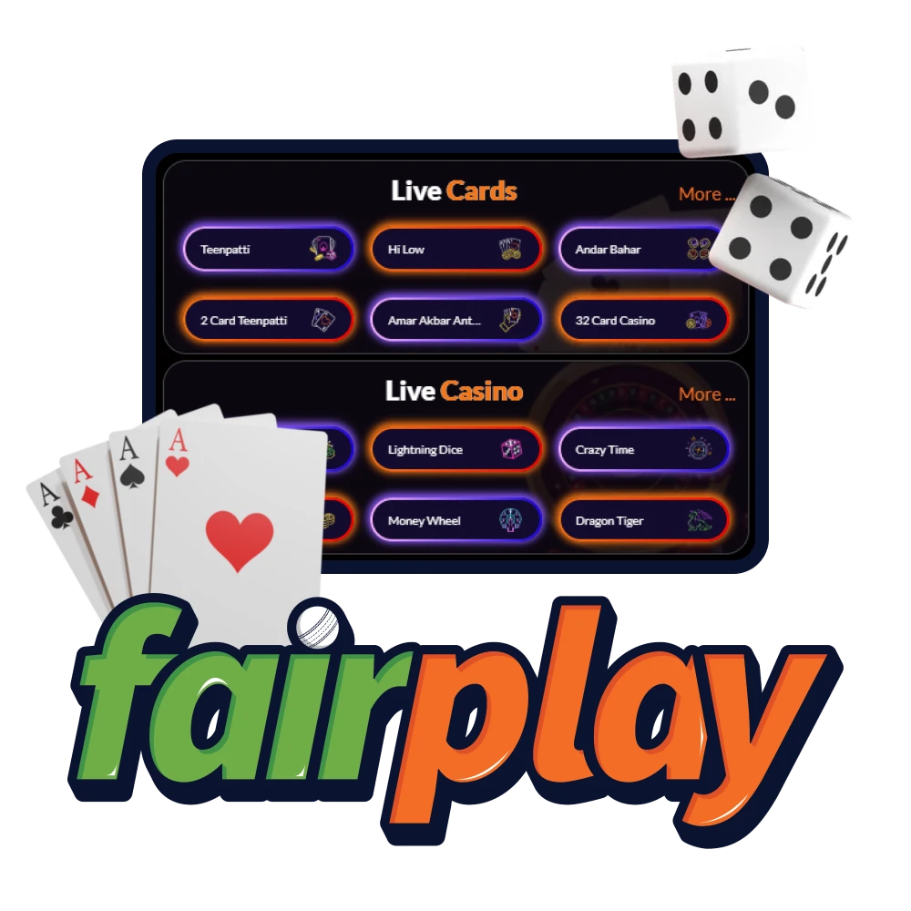 Join FairPlay and start playing casino games.