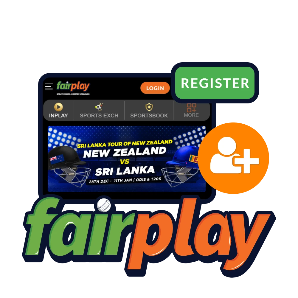 Create an account on the FairPlay website to start betting and playing.